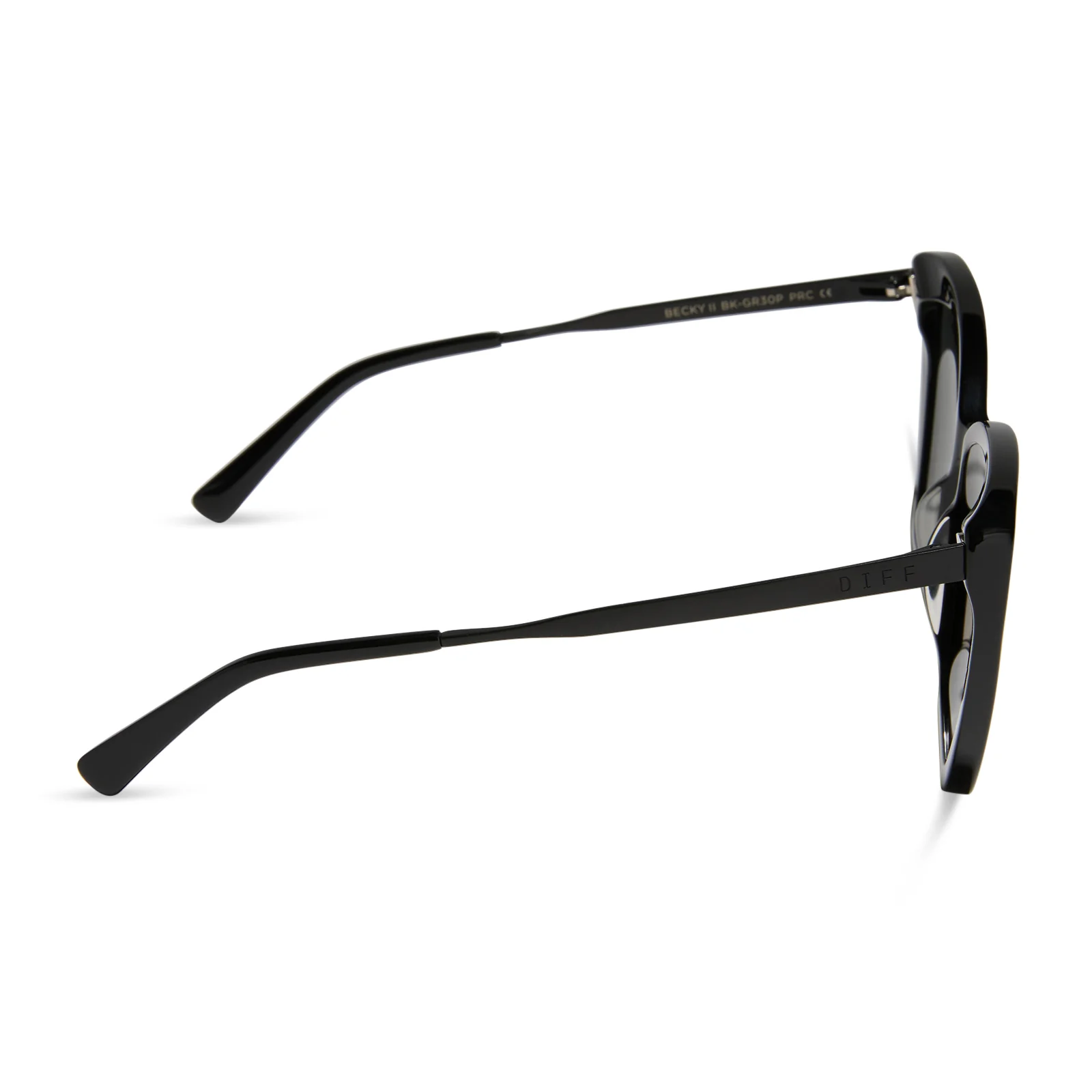 BECKY II - BLACK + DARK SMOKE POLARIZED SUNGLASSES - Image 3