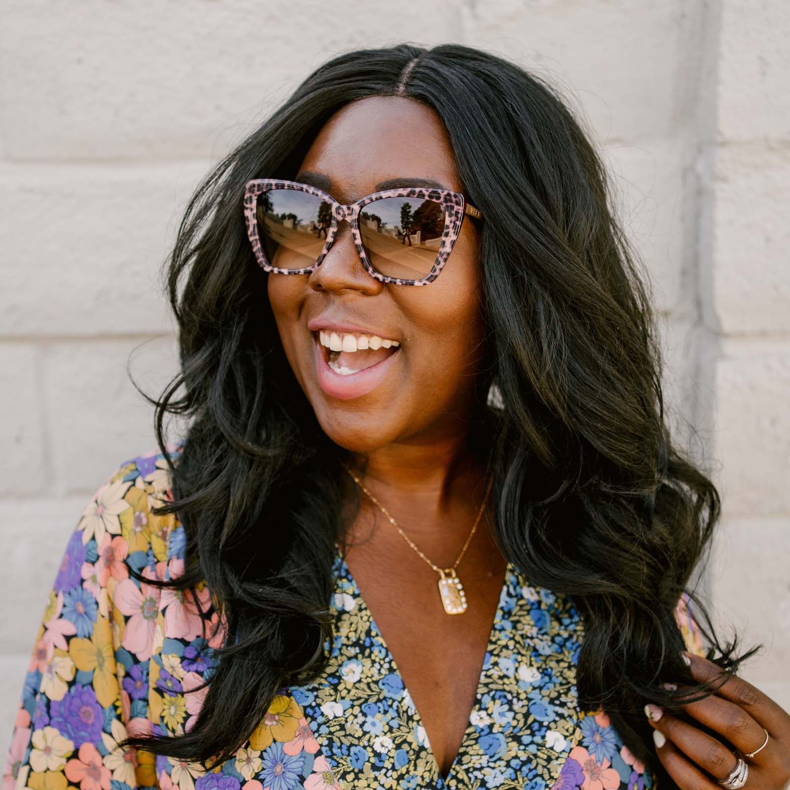 BECKY II - LEOPARD TORTOISE + BROWN GRADIENT SUNGLASSES - Image 9