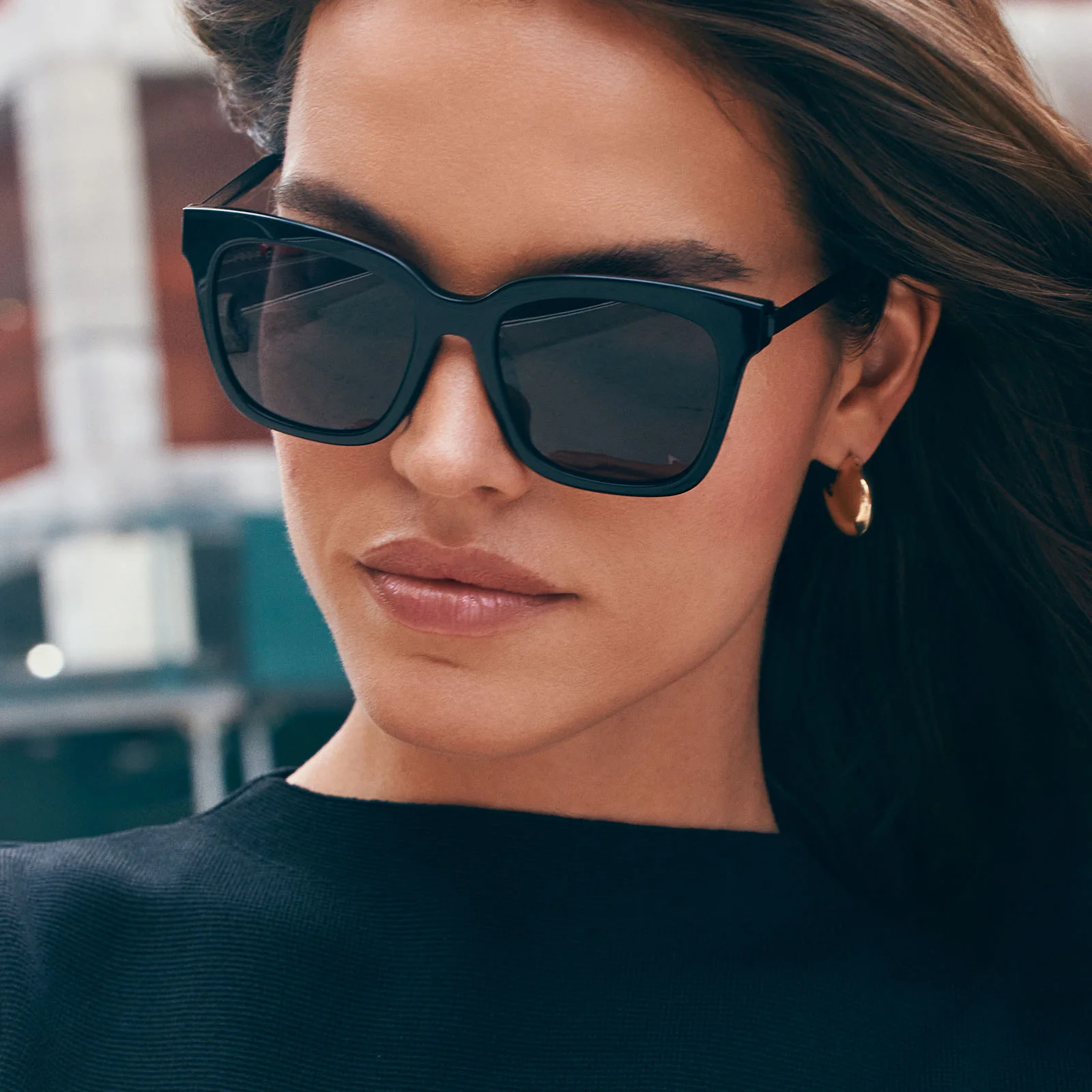 BELLA - BLACK + GREY + POLARIZED SUNGLASSES - Image 4