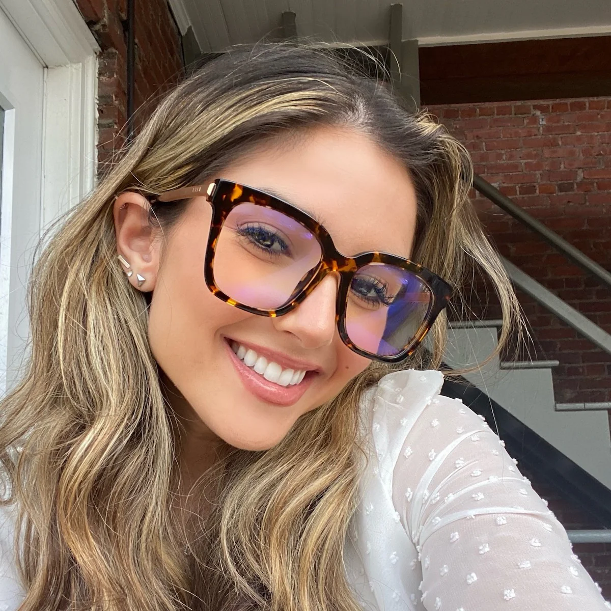 BELLA - CREAM TORTOISE + BLUE LIGHT TECHNOLOGY GLASSES - Image 12