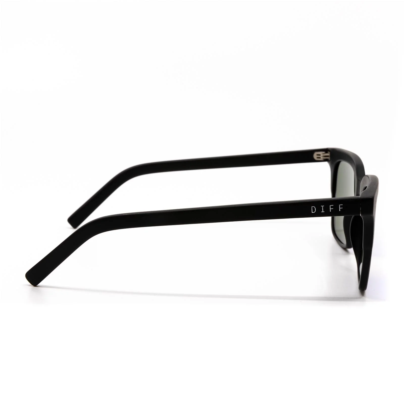 BILLIE - MATTE BLACK + BLUE MIRROR SUNGLASSES - Image 3