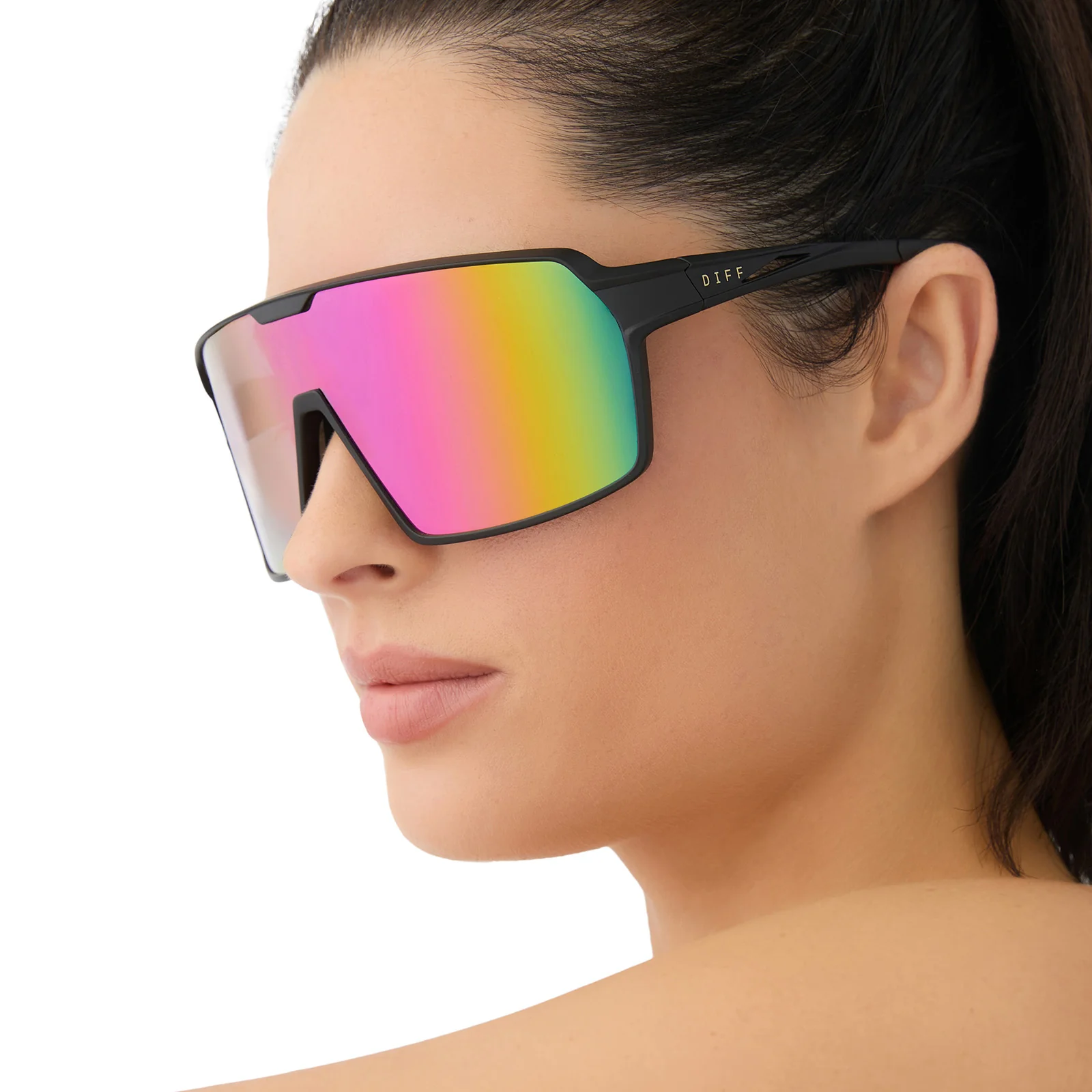 CHARGE - MATTE BLACK + PINK RUSH MIRROR + POLARIZED SUNGLASSES - Image 5