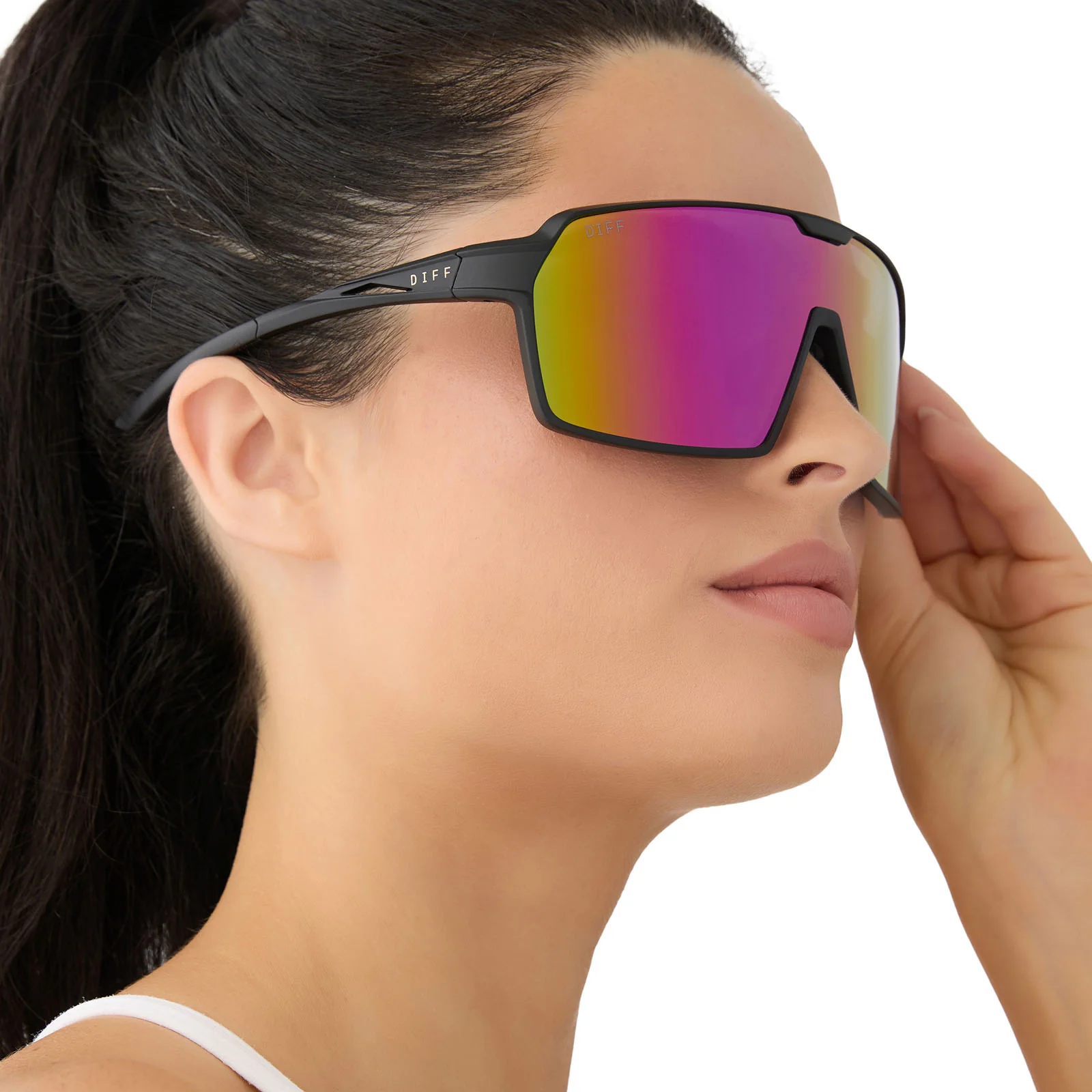 CHARGE - MATTE BLACK + PINK RUSH MIRROR + POLARIZED SUNGLASSES - Image 7