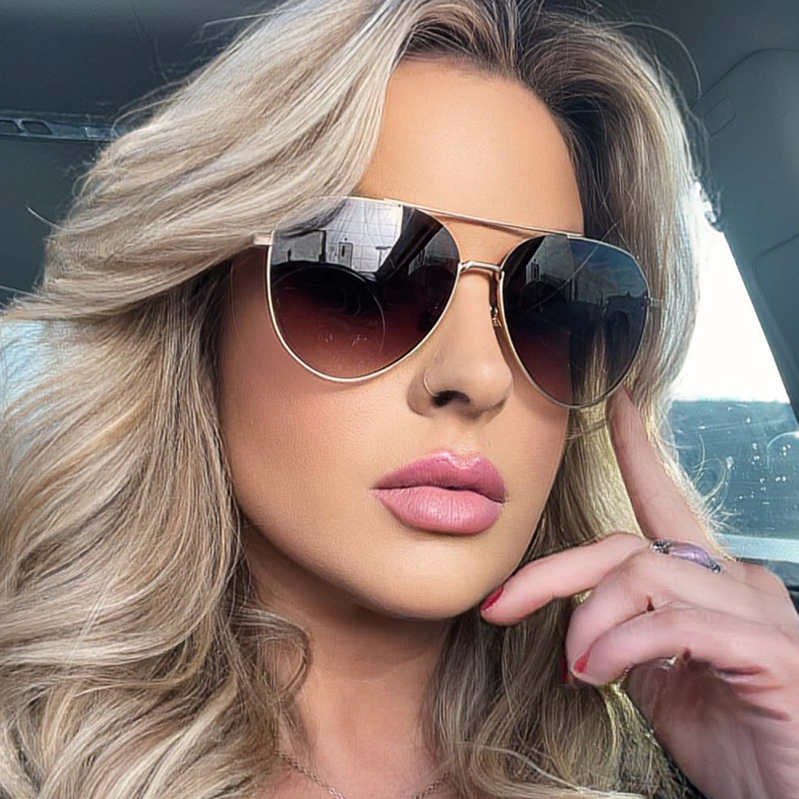 DASH - BRUSHED GOLD + COFFEE GRADIENT SUNGLASSES - Image 11