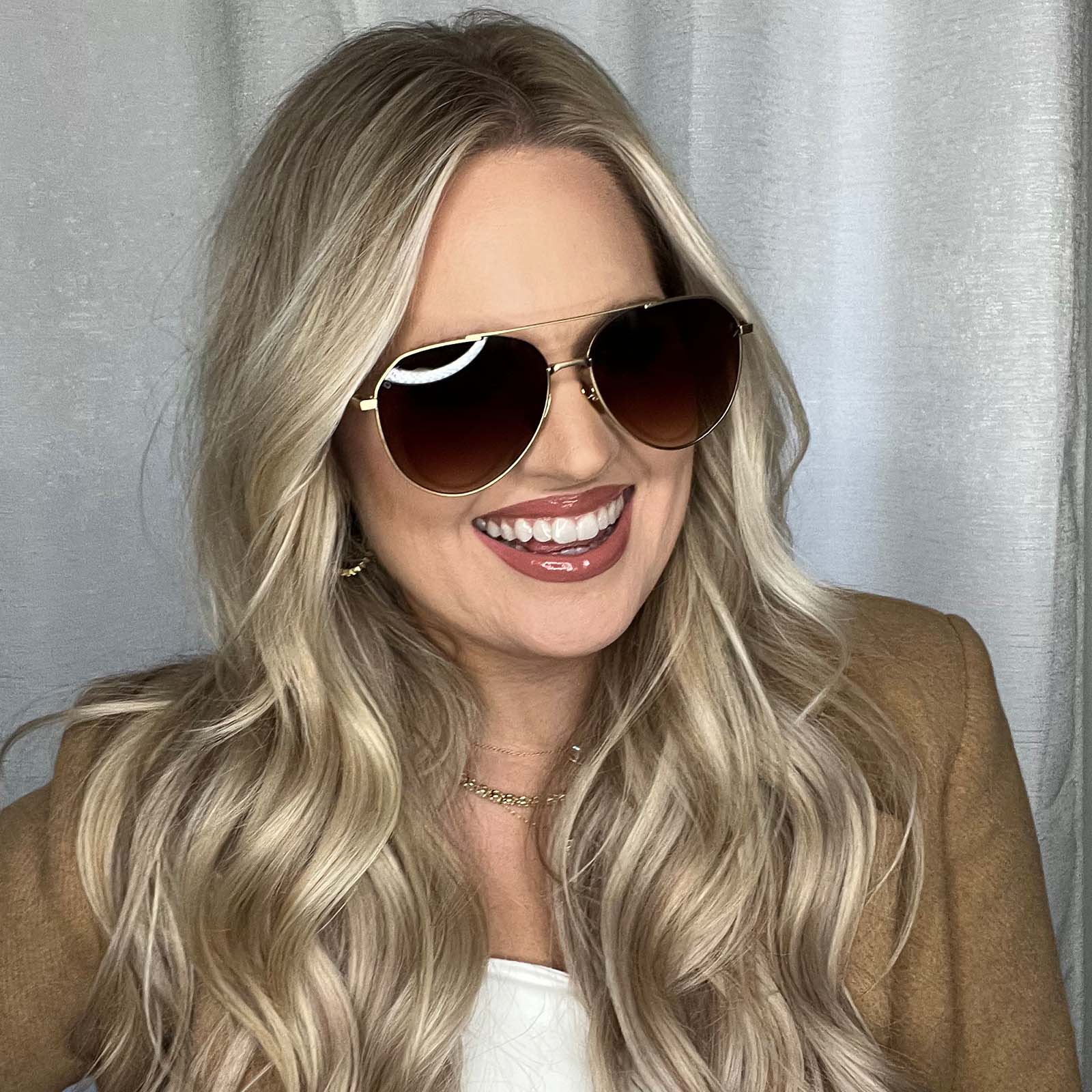 DASH - BRUSHED GOLD + COFFEE GRADIENT SUNGLASSES - Image 7