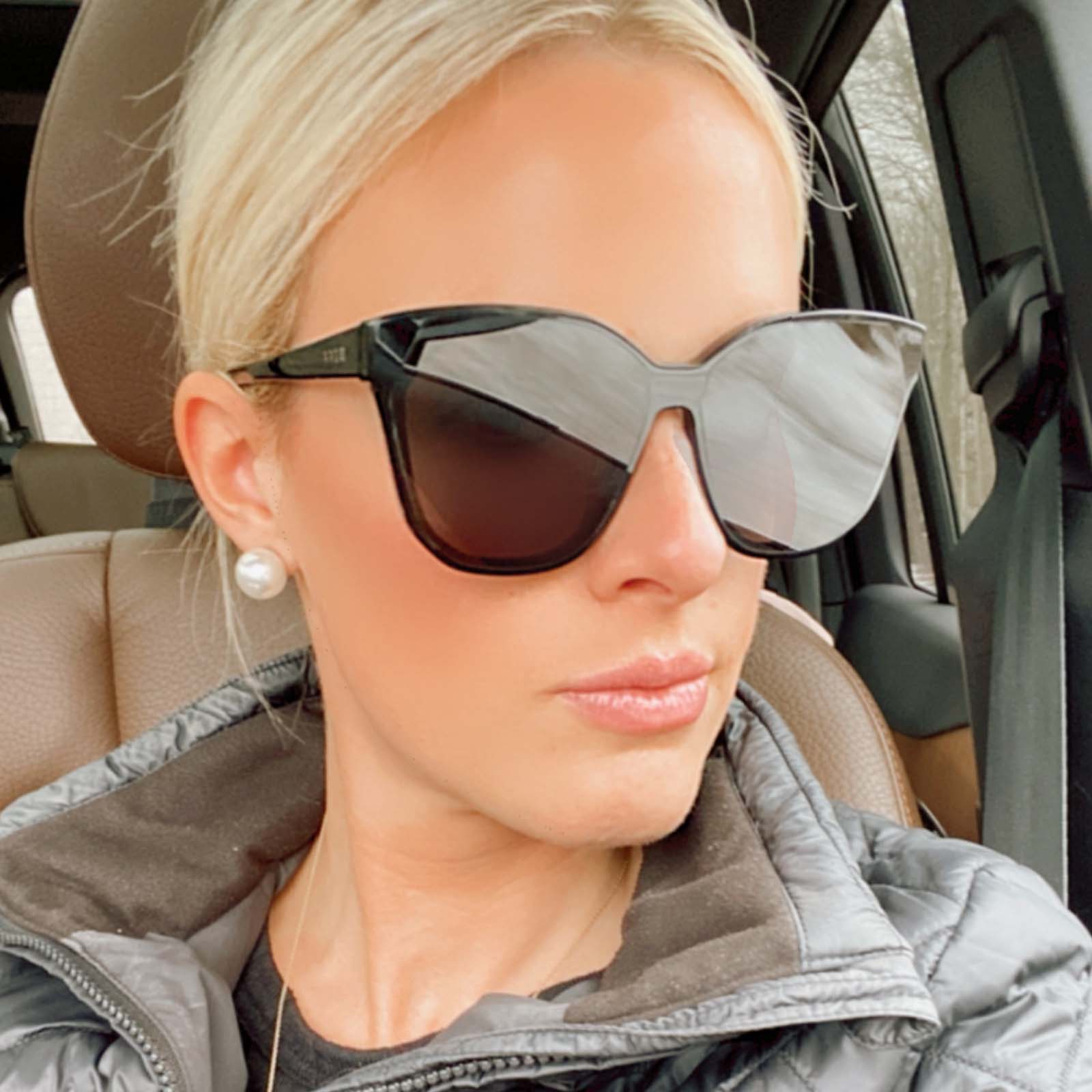 GIA - CREAM TORTOISE + GREY SUNGLASSES - Image 8