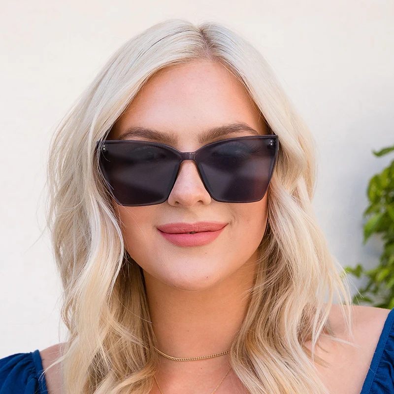 GOLDIE - BLACK + SMOKE FLASH SUNGLASSES - Image 4