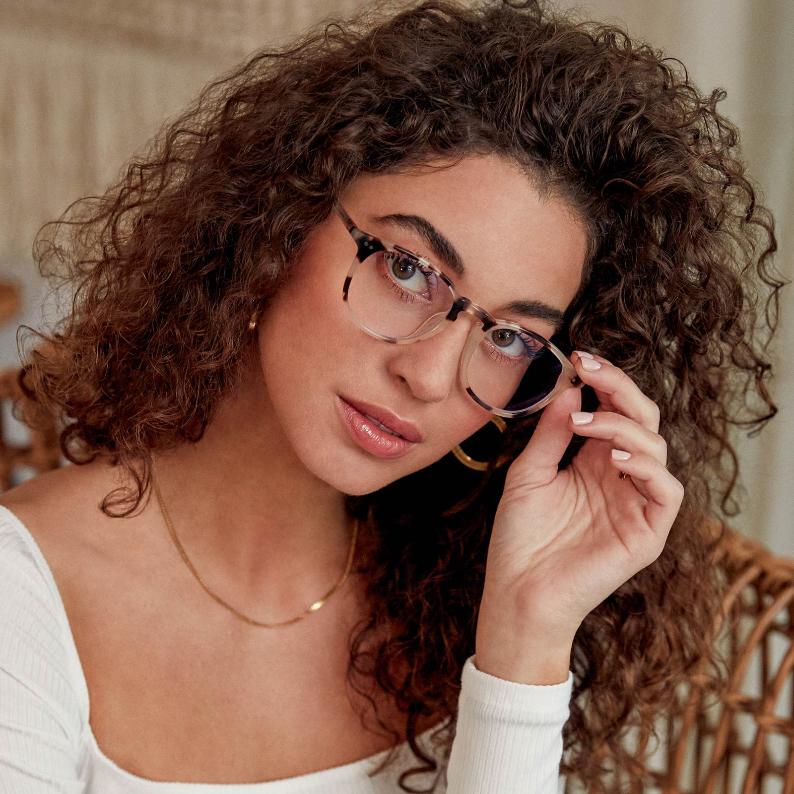 JAXSON - CREAM TORTOISE + BLUE LIGHT TECHNOLOGY GLASSES - Image 5