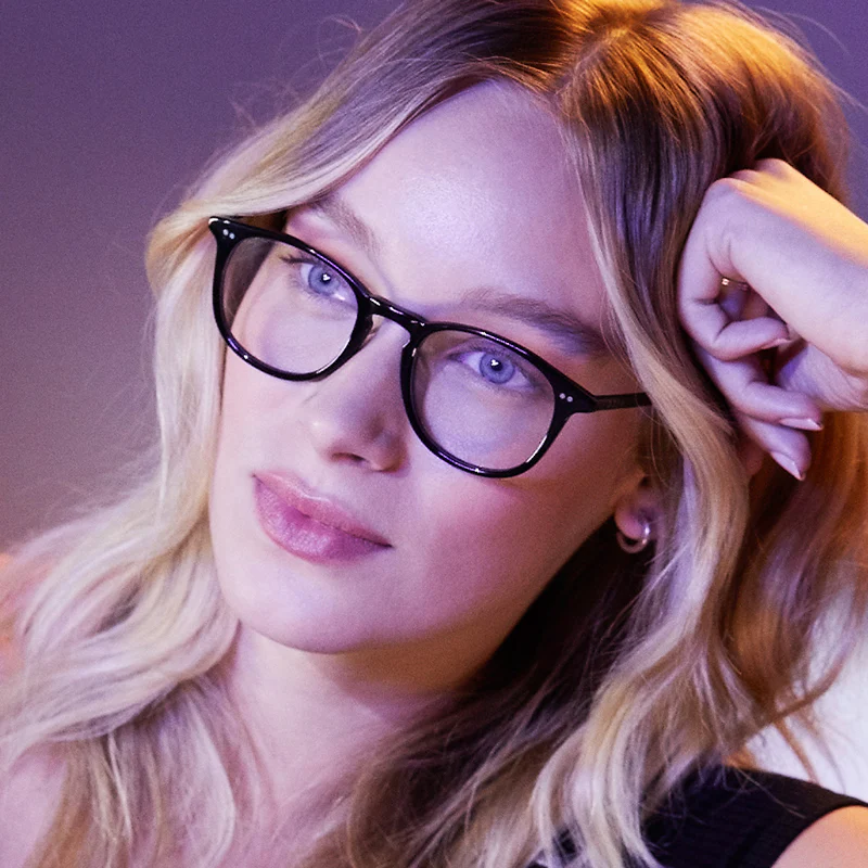 JAXSON - VINTAGE CRYSTAL + BLUE LIGHT TECHNOLOGY CLEAR GLASSES - Image 5