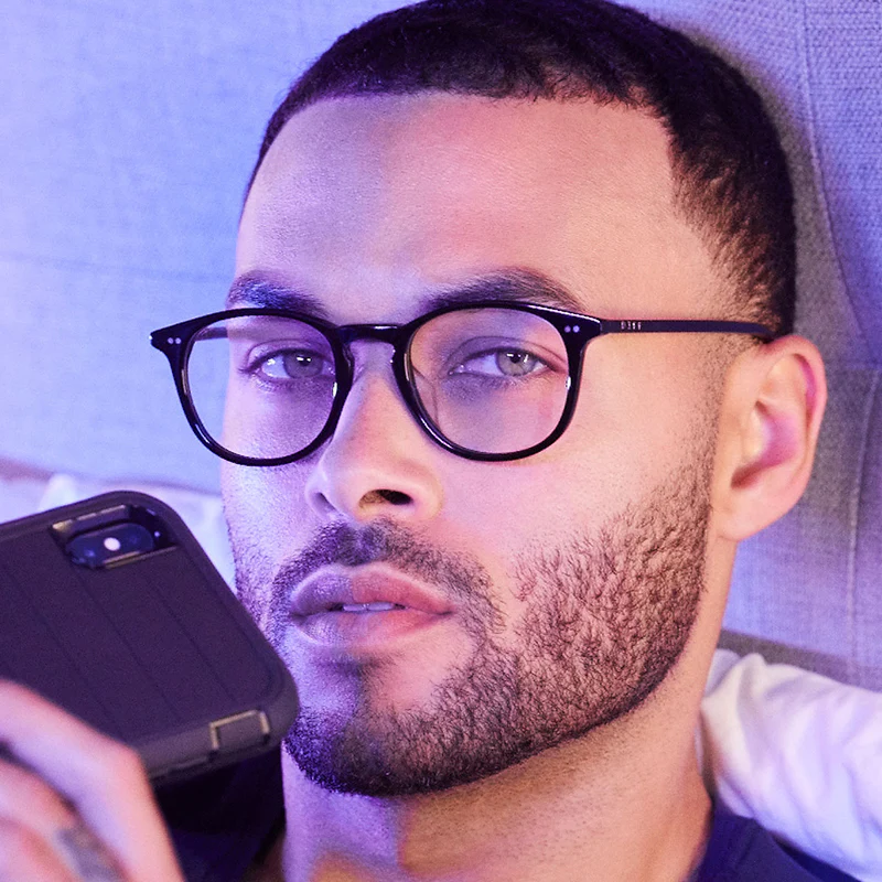 JAXSON - VINTAGE CRYSTAL + BLUE LIGHT TECHNOLOGY CLEAR GLASSES - Image 6