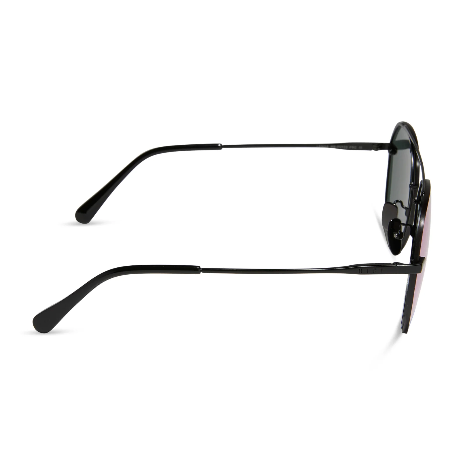 LENOX - MATTE BLACK + PURPLE MIRROR SUNGLASSES - Image 3