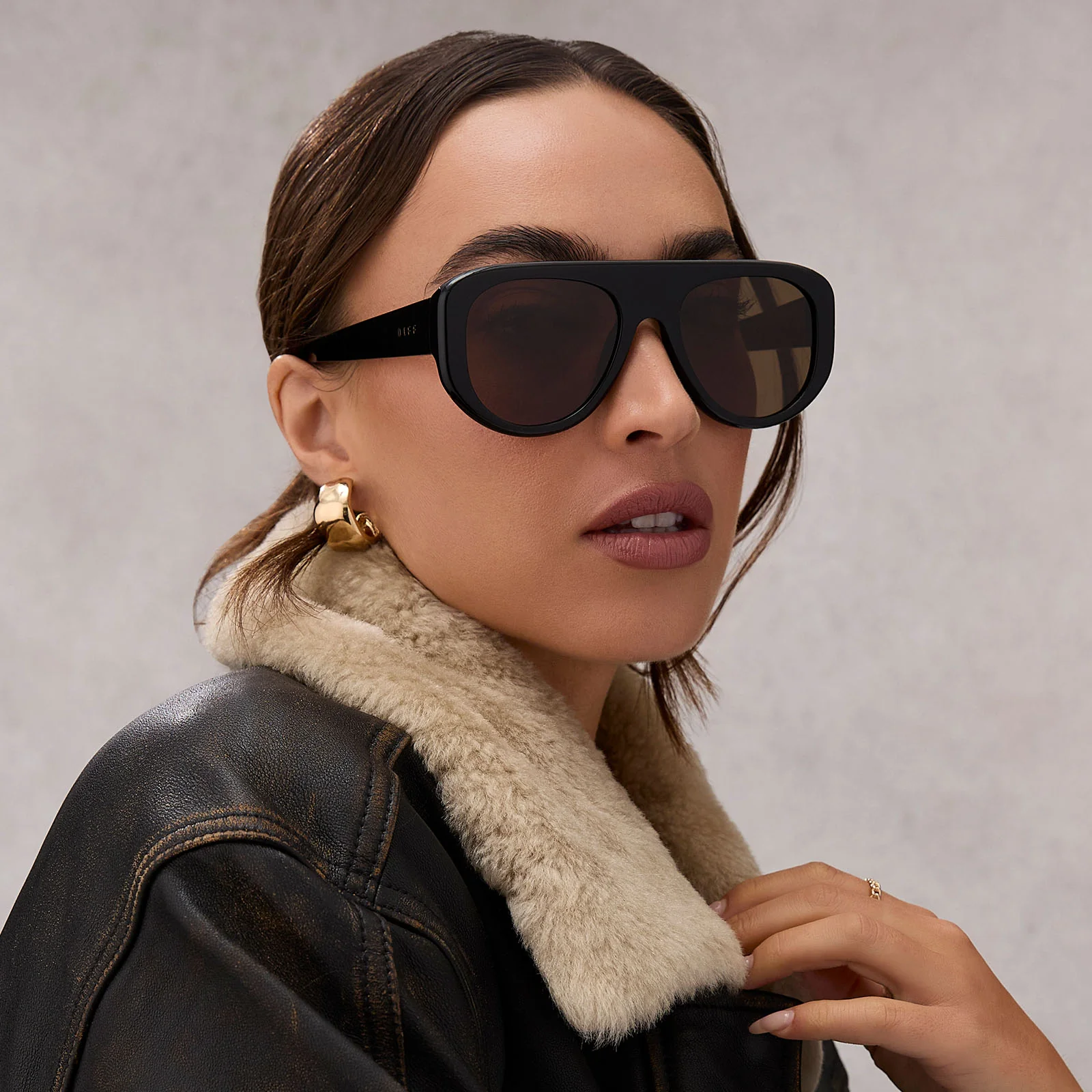 MORGAN - BLACK + BROWN + POLARIZED SUNGLASSES - Image 5